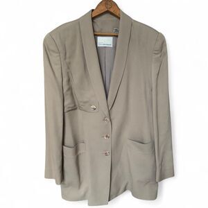 Dana Buchman Tan silk blazer size 12